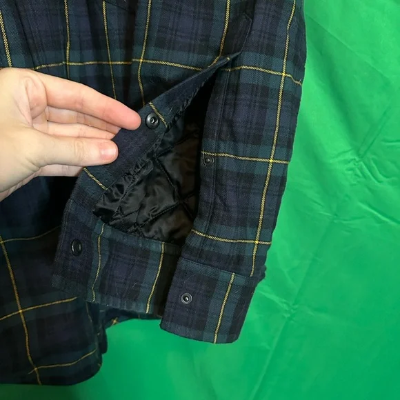 BALENCIAGA slouch shoulder plaid flannel jacket